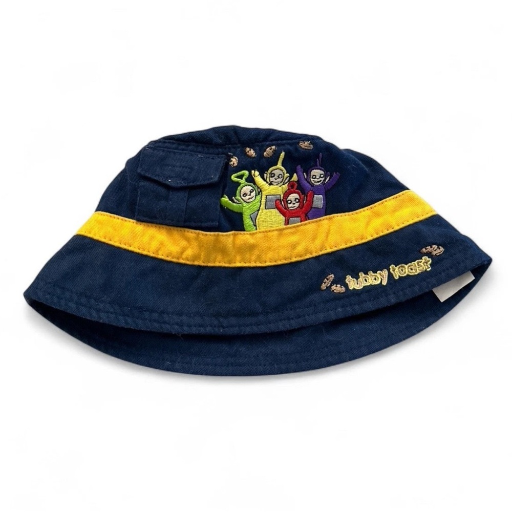 Vintage Childs Unisex Teletubbies Bucket Hat 1999 Tubby Toast